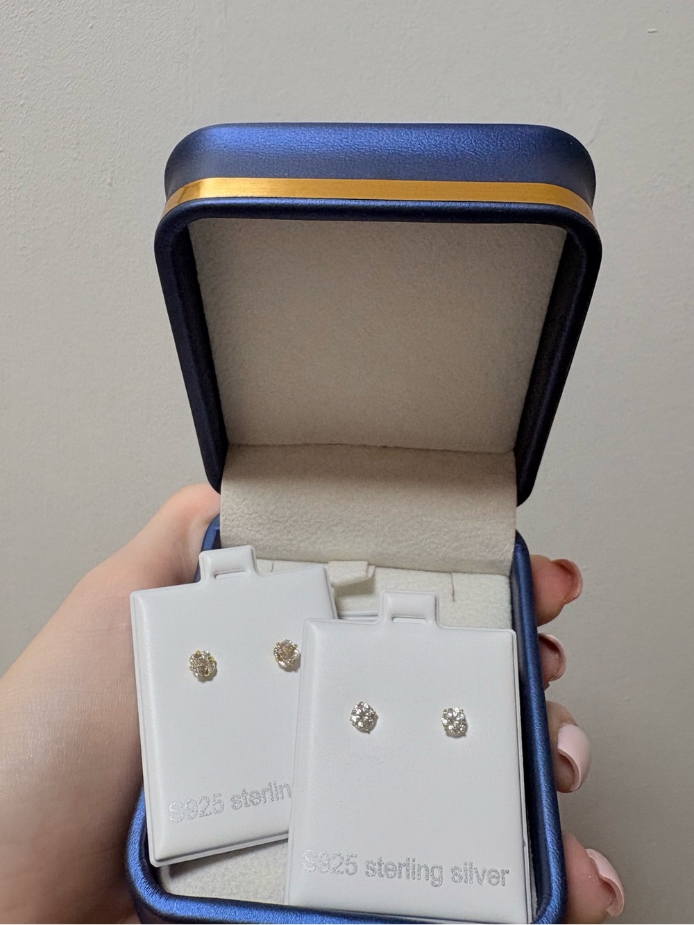 Sterling Silver moissanite earrings studs